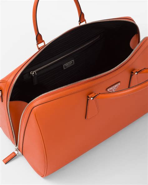 prada nylon tote papaya|Papaya Saffiano Leather Travel Bag .